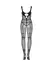 Obsessive N123 Bodystocking Black Mesh S-L, Harness-Effect Design