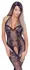 NO:XQSE Catsuit Halterneck S-L, Transparent Net, Open Design