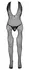 Cottelli Collection Catsuit S-L Diagonal Pattern Stretch Halterneck