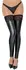 Noir Handmade Leo Velvet Power Wetlook Footless Stockings M
