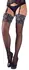 Cottelli Collection Lace Top Stockings Black/Silver S/M