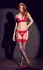 Cottelli Collection Stockings Black/Red Lace 20 DEN, Oeko-Tex, Size 3