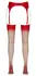 Cottelli Collection Stockings Skin/Red Seam & Cuban Heel, Size 4