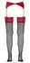 Cottelli Collection Stockings Black/Red Contrast Lace 17 Denier