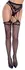 Cottelli Legwear String with Attached Stockings Lace S-L Black