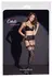 Cottelli Collection Zebra Pattern Suspender Tights S/L Black-White