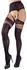 Cottelli Collection Zebra Pattern Suspender Tights S/L Black-White