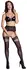 Cottelli Collection Zebra Pattern Suspender Tights S/L Black-White