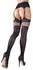 Cottelli Collection Zebra Pattern Suspender Tights S/L Black-White