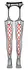 Cottelli Collection Suspender Tights Fence Net Red Lacing L/XL