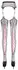 Cottelli Collection L/XL Black Fence Net Suspender-Style Tights with Pink Lacing