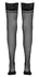 Cottelli Collection Hold-Up čarape crna čipka silikonski grip M