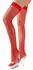 Cottelli Collection Hold-up Stockings Red Mesh Size M Silicone Top