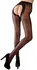 Cottelli Collection Black Open Crotch Tights with Decorative Seam, Size Universal