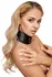 Bad Kitty Black Adjustable Collar with Metal D-Ring, Leather Look