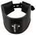 Bad Kitty Black Adjustable Collar with Metal D-Ring, Leather Look