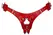 Bad Kitty podesivi crveni Strap-On pojas S-L, izgled kože, univerzalno prijanjanje