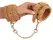 Vegan Fetish Handcuffs Cork Edition Gold Details Adjustable 12-26cm