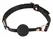 Bad Kitty Adjustable Black Silicone Gag with Plush Strap and Rose-Gold Accents