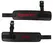 Bad Kitty Adjustable Soft Handcuffs with Strap - Black & Red Design