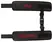 Bad Kitty Adjustable Soft Handcuffs with Strap - Black & Red Design