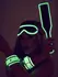Bad Kitty Glow Fetish Set - Blindfold, Adjustable Cuffs & Paddle