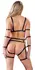 Bad Kitty Adjustable Bondage Set L/XL with Metal Stud Accents, Black