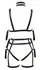 Bad Kitty Adjustable Bondage Set L/XL with Metal Stud Accents, Black