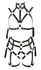 Bad Kitty Adjustable Soft Bondage Set S/M Black with Metal Studs