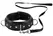 ZADO Adjustable PU Collar with Decorative Spikes & Detachable Leash 112cm