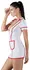 Cottelli Collection Nurse-Inspired Stretch Dress White/Red M