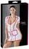 Cottelli Collection Nurse Style Dress S White/Red Stretch Zip Front