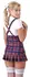 Cottelli Collection Schoolgirl M Uniformna Haljina Karirano Plava/Crvena