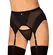 Obsessive Chic Amoria Garter Belt XL/2XL Black Adjustable Fit