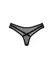 Obsessive Roxelia Thong M/L Transparent Mesh, Silver Accent