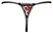 Cottelli Lingerie čipkani tanga M/L sa uklonjivim bisernim lancem, Crna/Roze