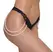 Cottelli LINGERIE tanga M/L sa uklonjivim bisernim lancima, Crna čipka
