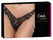Cottelli Lingerie tanga S/M sa uklonjivim bisernim lancima, Crna čipka