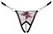 Cottelli Lingerie String Flower S/M Vezeni til, uklonjivi lanci