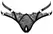 Cottelli Lingerie Tregeri sa otvorenim dizajnom od čipke od umetnih trepavica S/M, Crna