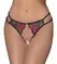 Cottelli Lingerie Lace Crotchless Briefs S-L, Adjustable Straps, Black/Red