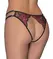 Cottelli Lingerie Lace Crotchless Briefs S-L, Adjustable Straps, Black/Red