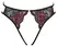 Cottelli Lingerie Lace Crotchless Briefs S-L, Adjustable Straps, Black/Red