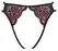 Cottelli Lingerie Lace Crotchless Briefs S-L, Adjustable Straps, Black/Red