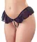 Cottelli Collection G-String S Crna sa dekorativnim volanima i biserima