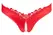 Cottelli Collection Pearl-Accented Satin Briefs Red Size L