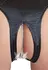 Cottelli Collection G-String Pearls Crna S Satin Gaćice sa Biserima