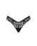Obsessive Serafia Lace Thong Black XS/S - Elegant Floral Design