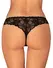 Obsessive Serafia Women’s Lace Thong XL/2XL Black Floral Design