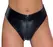 Noir Handmade Thong Powerwetlook Zip Black M High-Leg Design